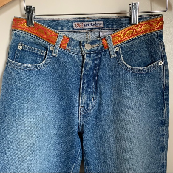 Vintage Santa Barbara Jeans Boho Cropped Flare - Picture 6 of 10